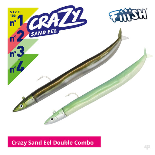 Fiiish Crazy Sand Eel Lures Double Combo Pack