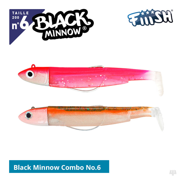 Fiiish Black Minnow No.6 Lures Combo Pack