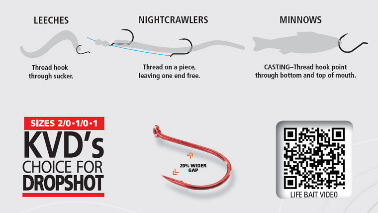 Mustad UltraPoint Wide Gap Dropshot Hooks