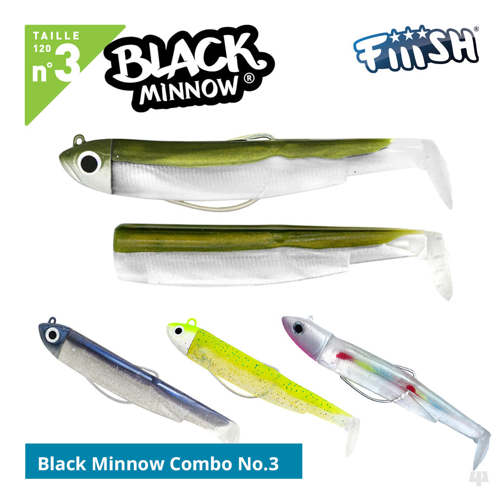 Fiiish Black Minnow No.3 Lures Combo Pack — Lines & Lures