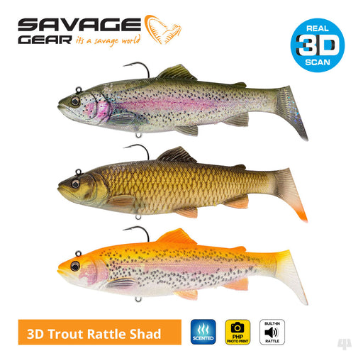 Savage Gear 3D Rattle Trout Shad Lures