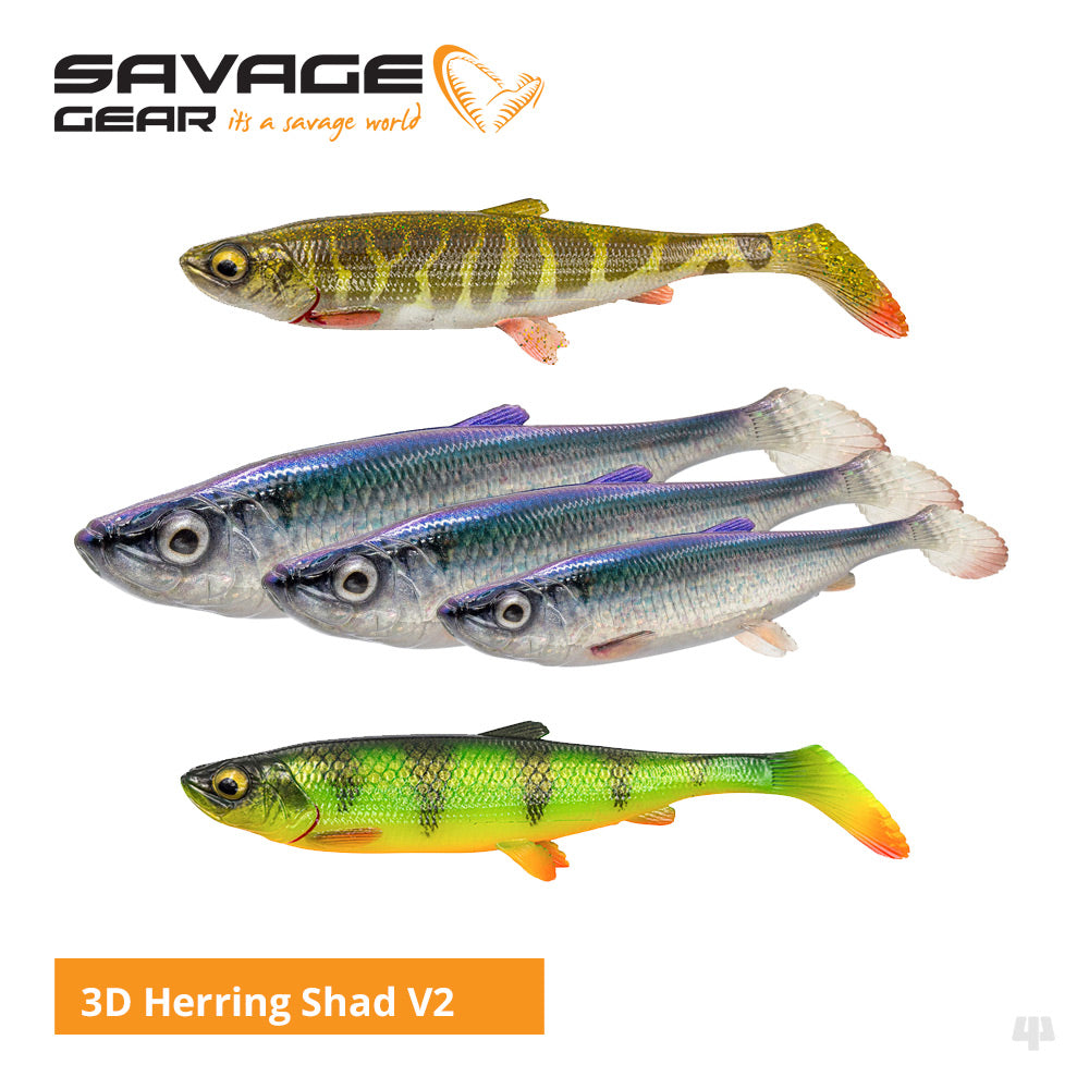 herring shad savage gear 3D V2 Lures — Lines & Lures Color:Basket Weave Olive Drab translation:CH particularly effective at all Schloss am Carbon-Rahmen anbringen