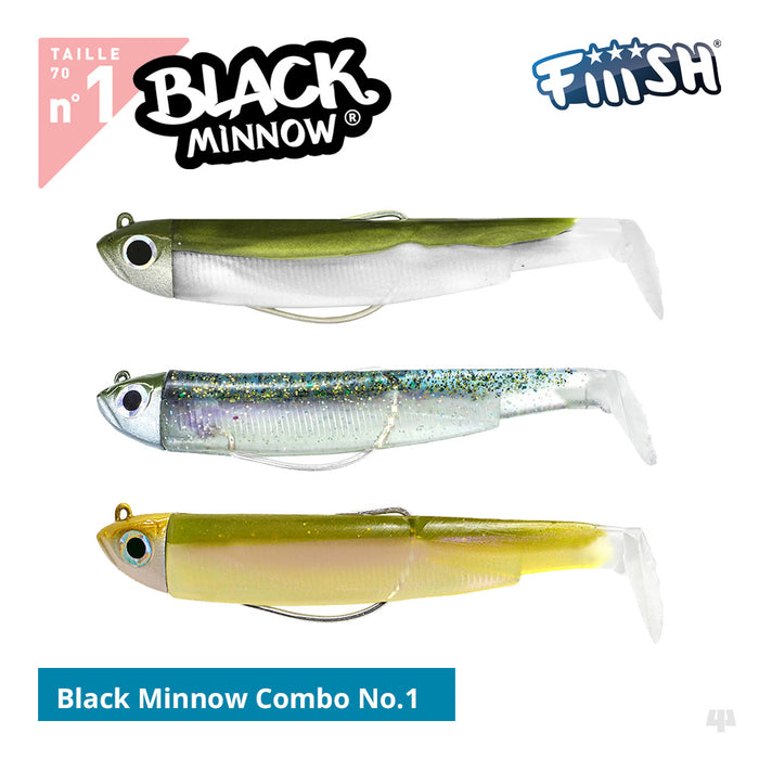 Fiiish Black Minnow No.1 Lures Combo Pack