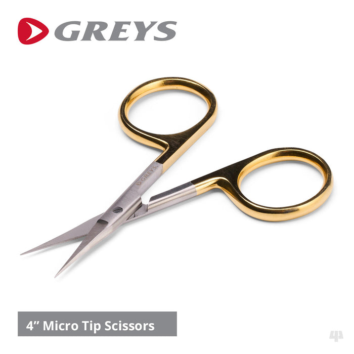 Greys Micro Tip Scissors 4"