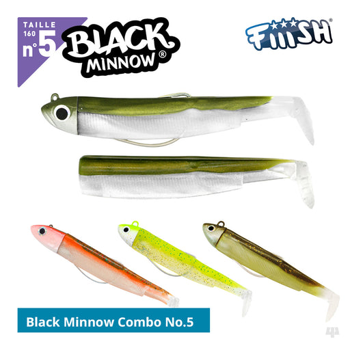 Fiiish Black Minnow No.5 Lures Combo Pack