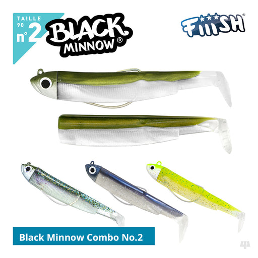 Fiiish Black Minnow No.2 Lures Combo Pack