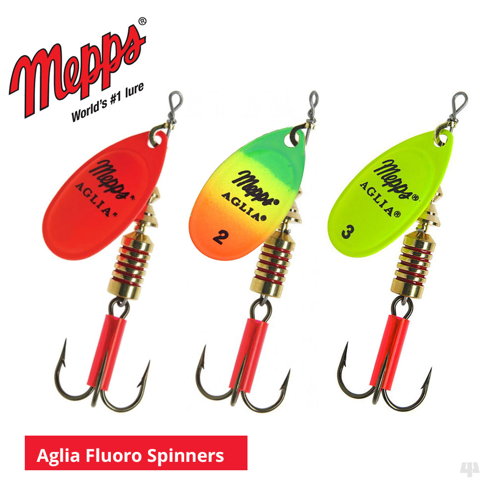 Mepps Aglia Fluoro Spinners — Lines & Lures