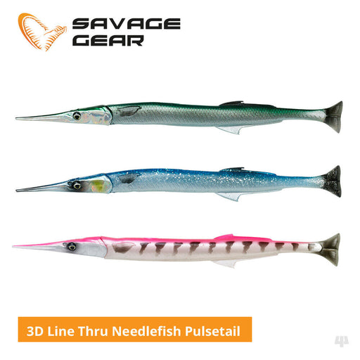 Savage Gear 3D Line Thru Needlefish Pulse Tail Lures