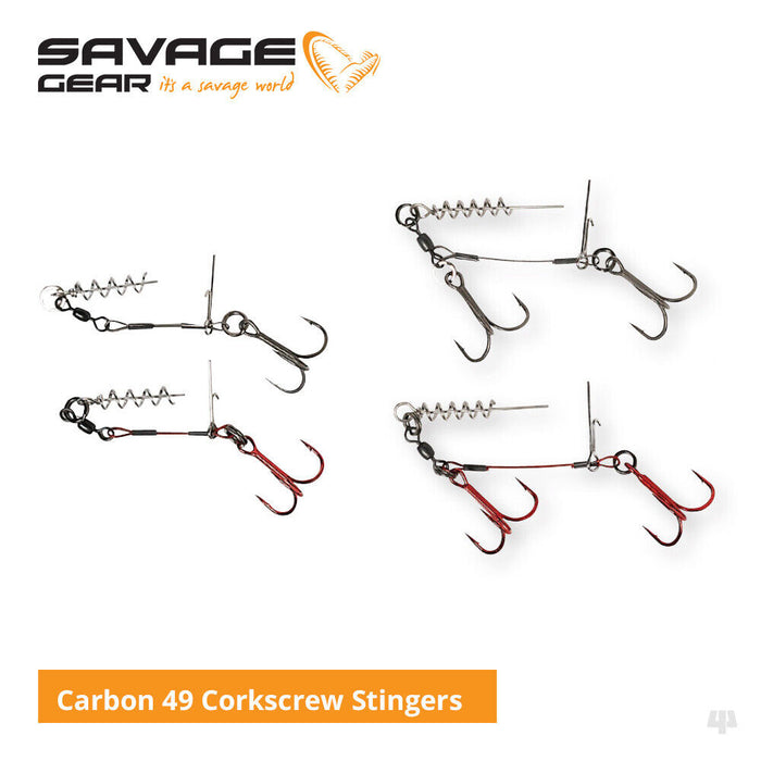 Savage Gear Carbon 49 Corkscrew Stingers