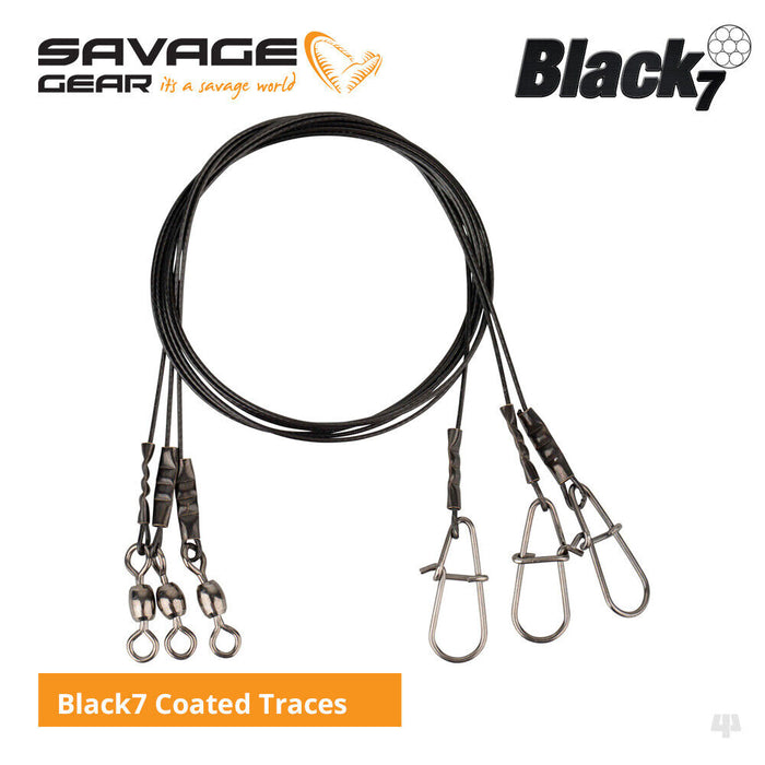 Savage Gear Black7 Coated Steel Wire Traces