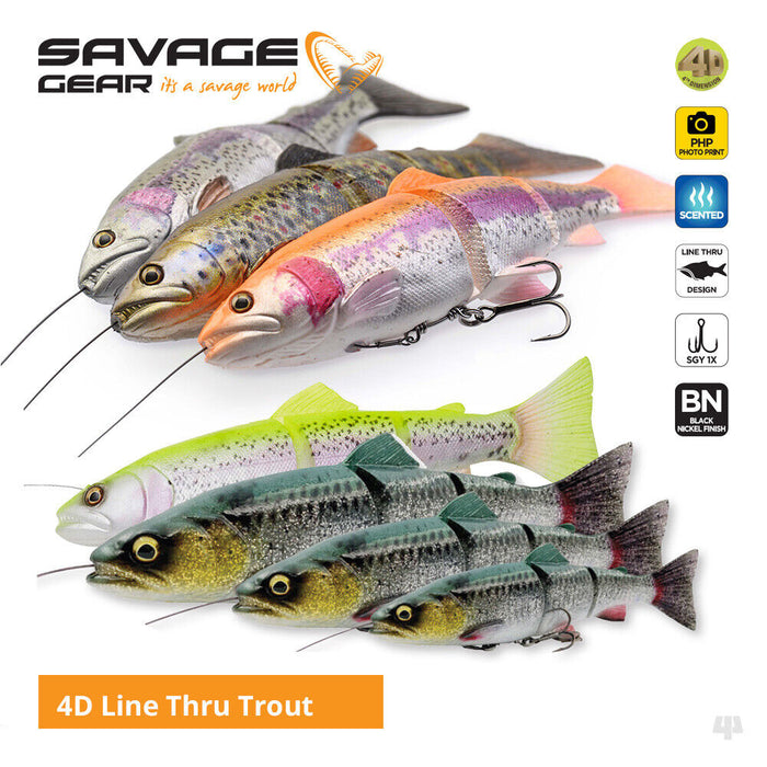 Savage Gear 4D Line Thru Trout Swim Baits / Lures
