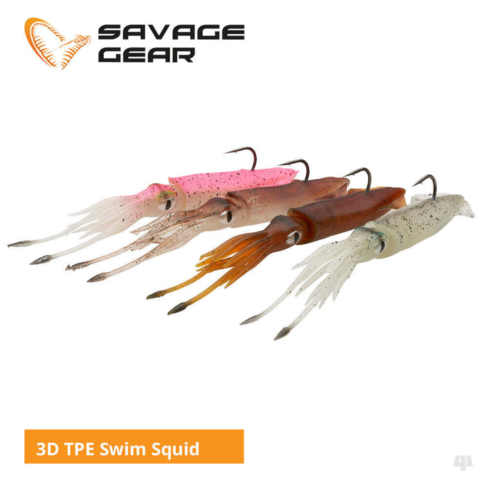 Savage Gear 3D TPE Swim Squid Lures