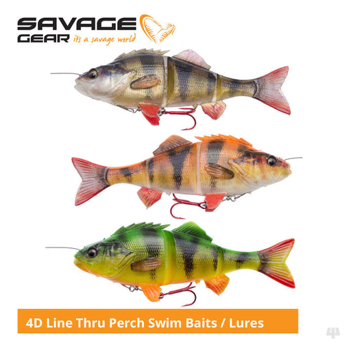 Savage Gear 4D Line Thru Perch Swim Baits / Lures