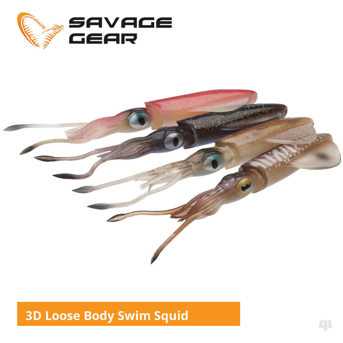 Savage Gear 3D Loose Body Swim Squid Lures